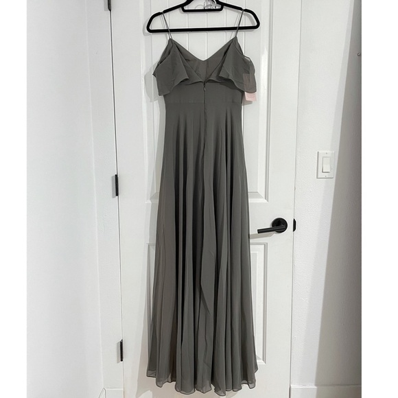 NWT Anthropologie Jenny Yoo Mila Convertible Dress in Charcoal - Picture 7 of 9